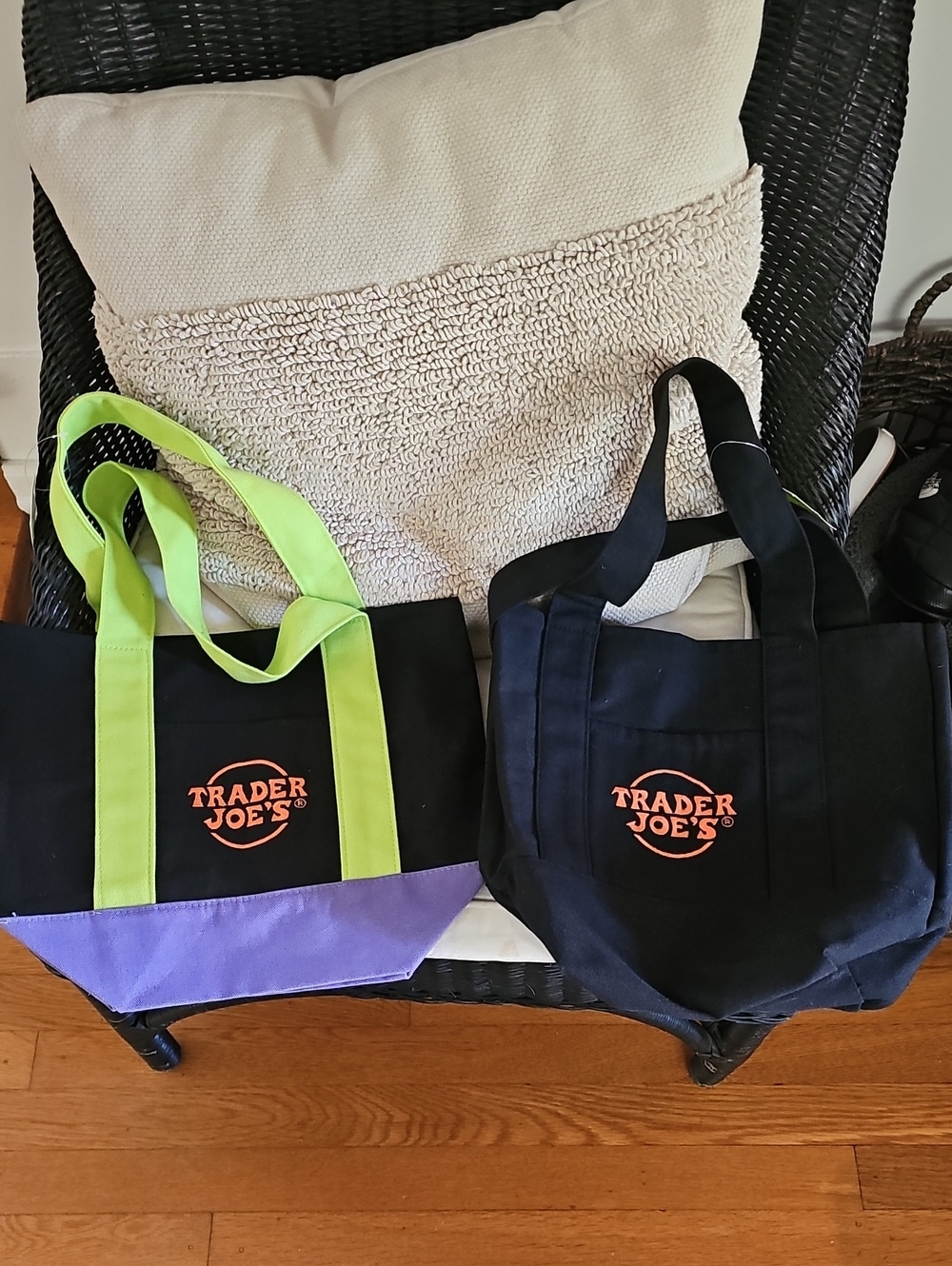 Trader Joe's Halloween Collectible Mini-totes Black & Green Purple Accents Tote